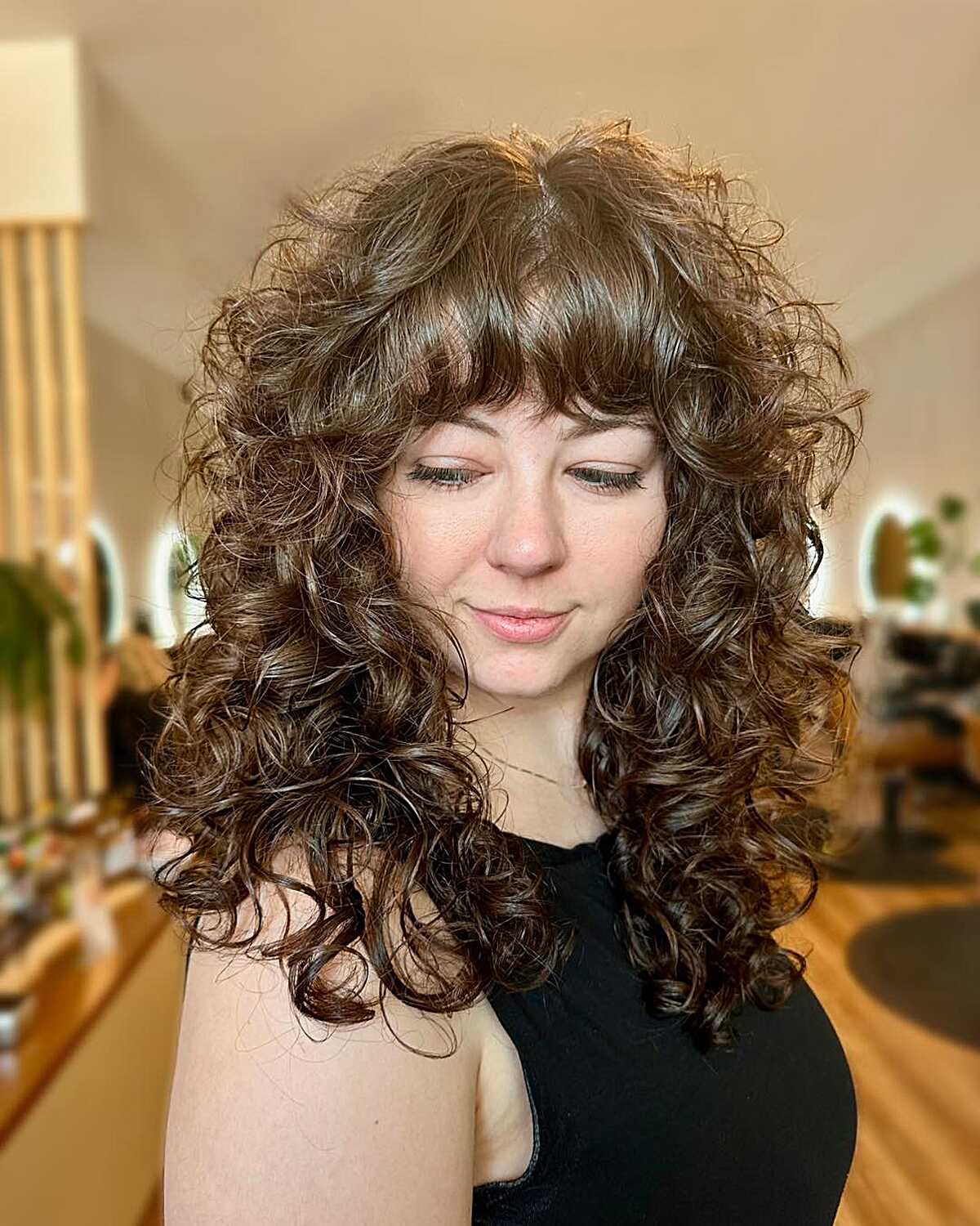 Textured Curls with Defined Layers